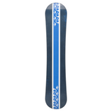 white and blue snowboard