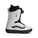 White and black snow boot on a white background