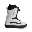 White and black snow boot on a white background