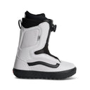 White and black snow boot on a white background