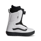 White and black snow boot on a white background