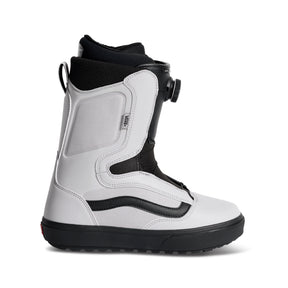 White and black snow boot on a white background
