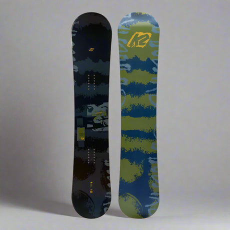Black and green snowboard