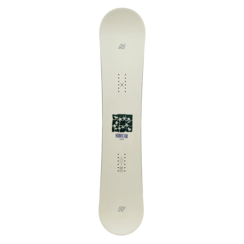 Snowboard with a logo on a white background