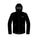 A black hooded technical jacket with a full front zipper, zippered hand pocket, and a small white K2SON logo on the left chest, shown on a plain white background.