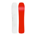 white and red snowboard