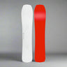 white and red snowboard