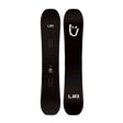 Black snowboard with LIB logo on a white background