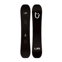 Black snowboard with LIB logo on a white background