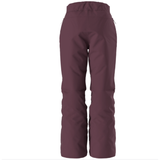 Maroon snow pants on a white background