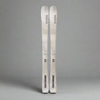 Two skis with bindings on a white background