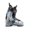 gray blue with orange ski boot