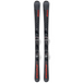 Black and red ski with bindings