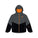 black gray and orange jacket