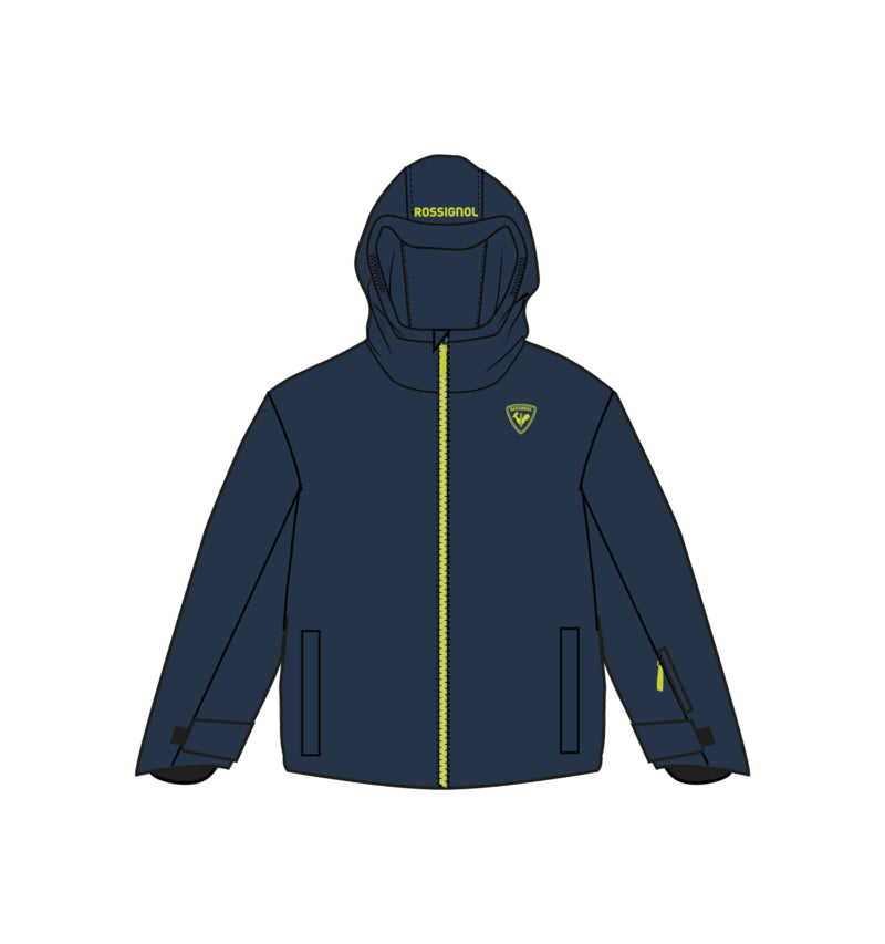 Navy blue and yellow jacket