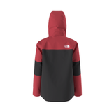 Red and black jacket with The North Face logo on a white background