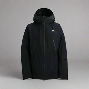 Black jacket with a brand logo on a white background