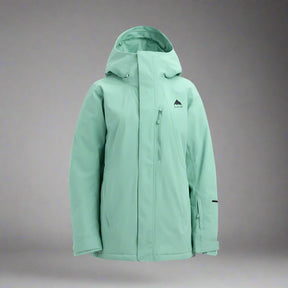 Green jacket with a brand logo on a white background