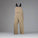 Khaki bib overalls with black straps on a white background