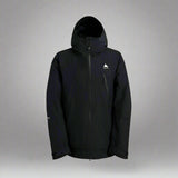 Black jacket with a hood on a white background