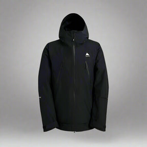 Black jacket with a hood on a white background