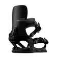 Black snowboard binding with 'Rome' branding on a white background
