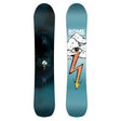 Two snowboards, one black and one with a colorful design, on a white background.