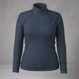 Smartwool Thermal Merino Rib T-Neck - Women's nightfall blue