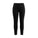Black jogger pants with a logo on a white background