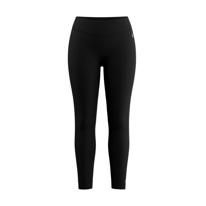 Black jogger pants with a logo on a white background