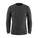 A dark charcoal gray long-sleeve crewneck shirt, shown on a clean white background.