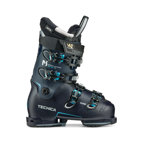 Blue, Drark blue and black ski boot