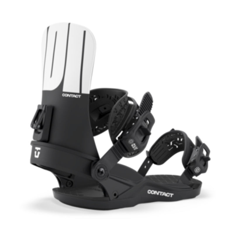 Black and white snowboard binding