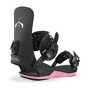 Black and pink snowboard binding