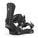 Black snowboard bindings