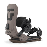 Brown and black snowboard binding