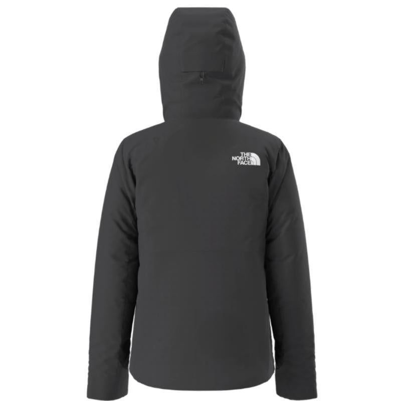Black jacket with The North Face logo on the back against a white background