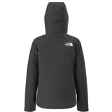 Black jacket with The North Face logo on the back against a white background