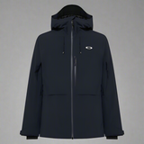 Black jacket with a hood on a light gray background