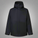 Black jacket with a hood on a light gray background