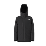 Black jacket with a brand logo on the back against a white background
