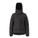 Black hooded jacket on a white background