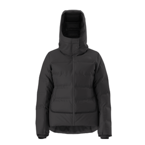 Black hooded jacket on a white background