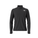 Black jacket with a brand logo on a white background