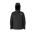 Black jacket with a hood on a white background