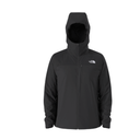 Black jacket with a hood on a white background