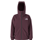 Maroon hooded jacket with The North Face logo on a white background