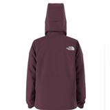 Maroon jacket with a hood on a white background
