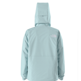 Light blue hooded jacket with brand logo on a white background