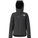 Black hooded jacket with The North Face logo on a white background